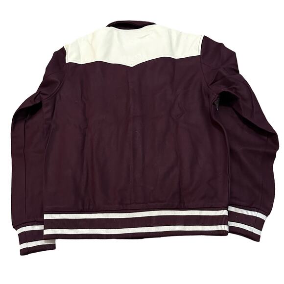 Yesterday is Dead YELLOWSTONE Wool Blend Western Varsity Jacket Size Small NWT - Picture 2 of 8